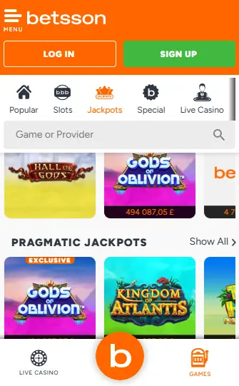 Rejestracja w kasynie BETSSON
