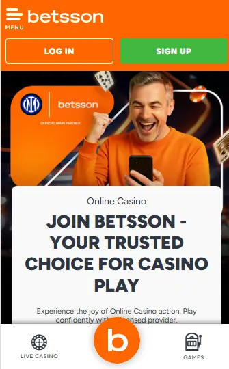 Mobilne kasyno BETSSON
